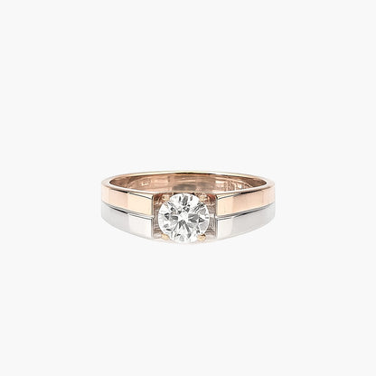White & Rose Men Diamond Ring