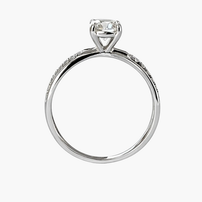 Diamond ring with a white background