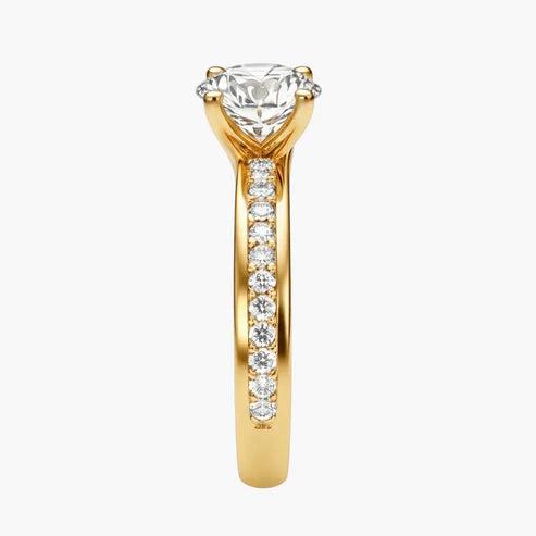 Infinity Criss-Cross Round-Cut Diamond Ring