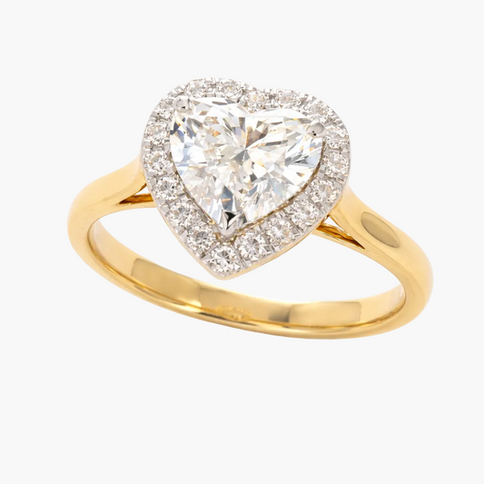 Heart Diamond Engagement Ring