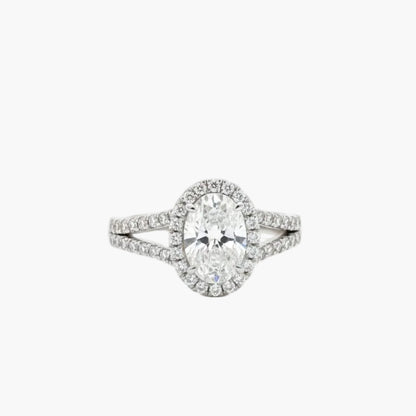 Diamond ring with a white background