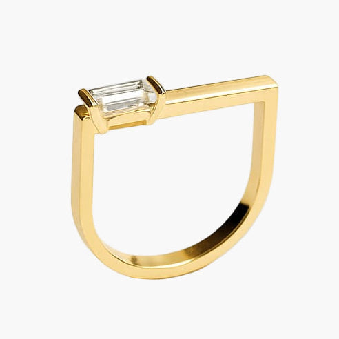 Bar-Top Baguette Diamond Ring