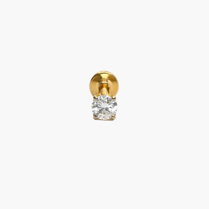 4-Prong Gold Diamond Nosepin