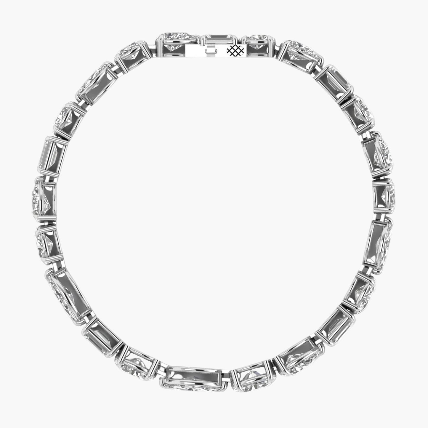 Mixed-Cut Diamond Tennis Bracelet