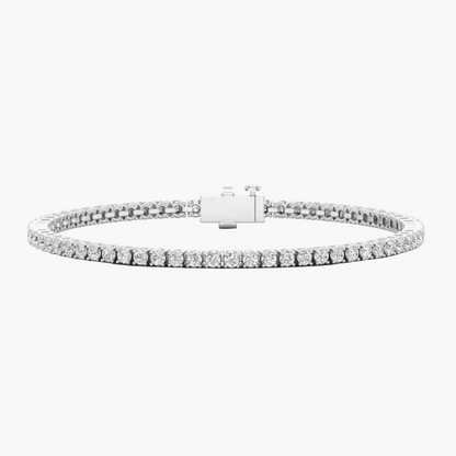 Diamond bracelet displayed on a computer screen with a product page in the background.