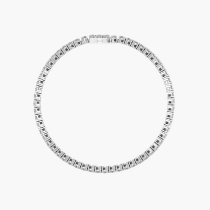 Close-up of a diamond bracelet on a white background