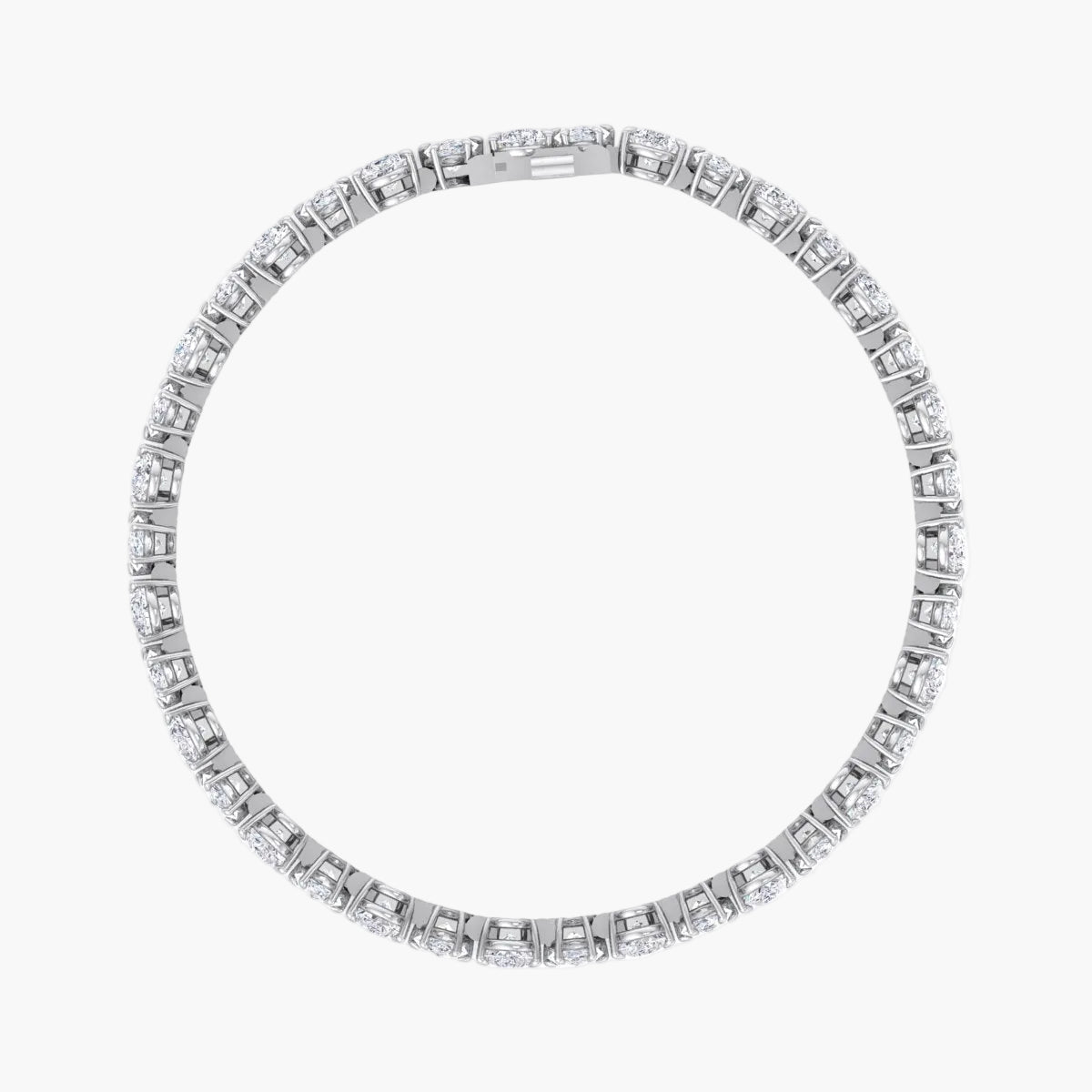 Oval & Pear Diamond Tennis Bracelet