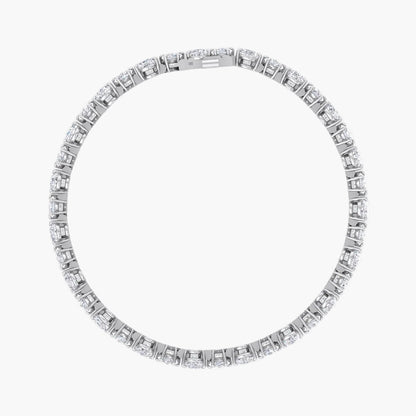Oval & Pear Diamond Tennis Bracelet
