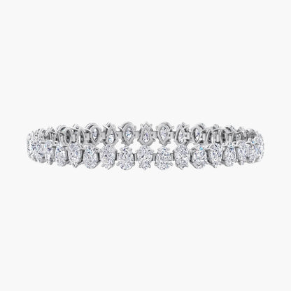 Oval & Pear Diamond Tennis Bracelet
