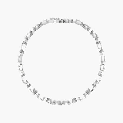 Mixed-Cut Diamond Tennis Bracelet