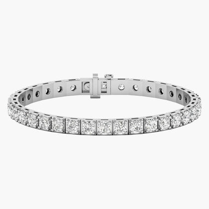 Cushion-Cut Bezel Tennis Diamond Bracelet