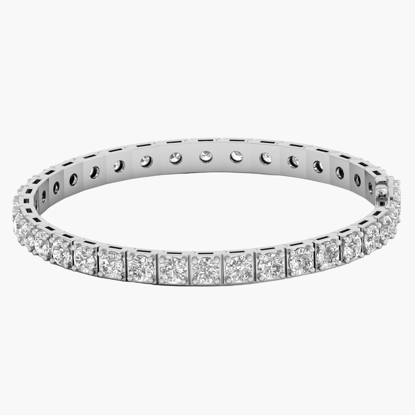Cushion-Cut Bezel Tennis Diamond Bracelet
