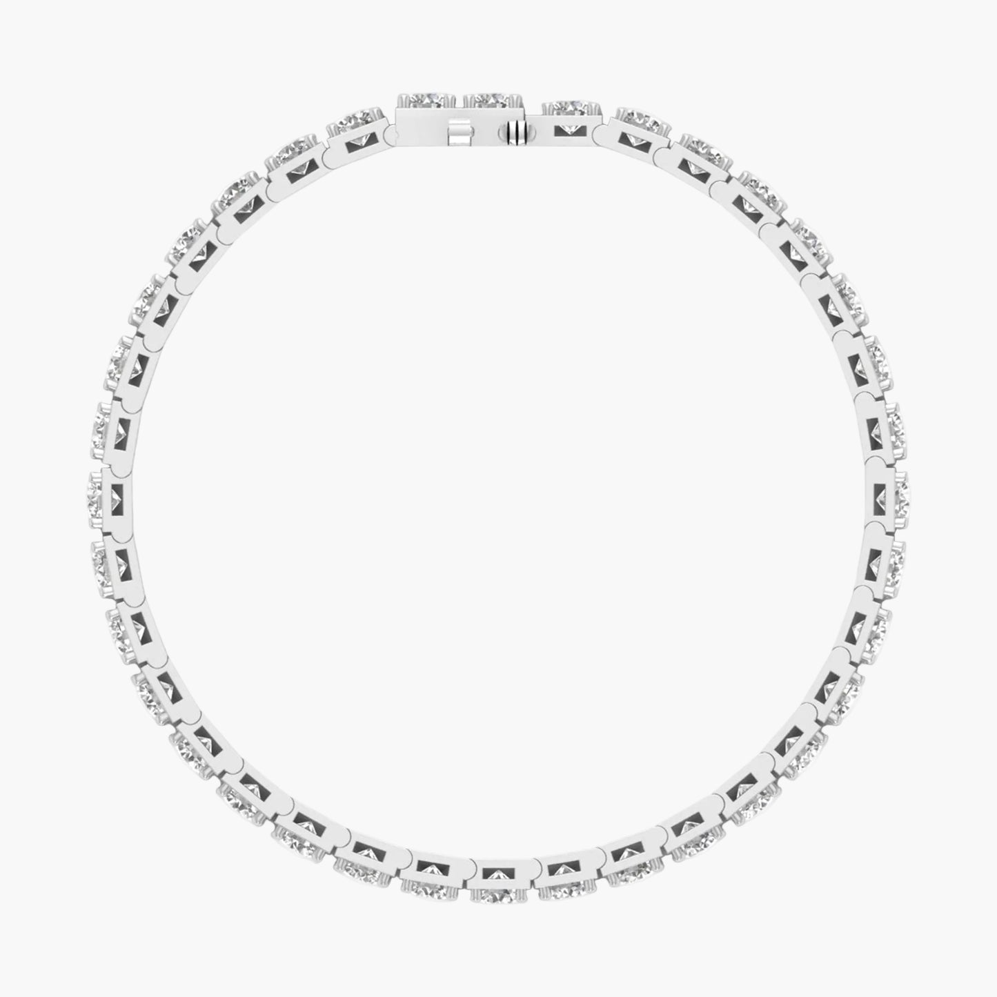 Cushion-Cut Bezel Tennis Diamond Bracelet