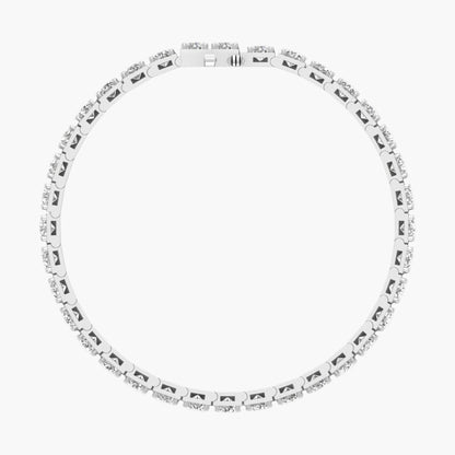Cushion-Cut Bezel Tennis Diamond Bracelet