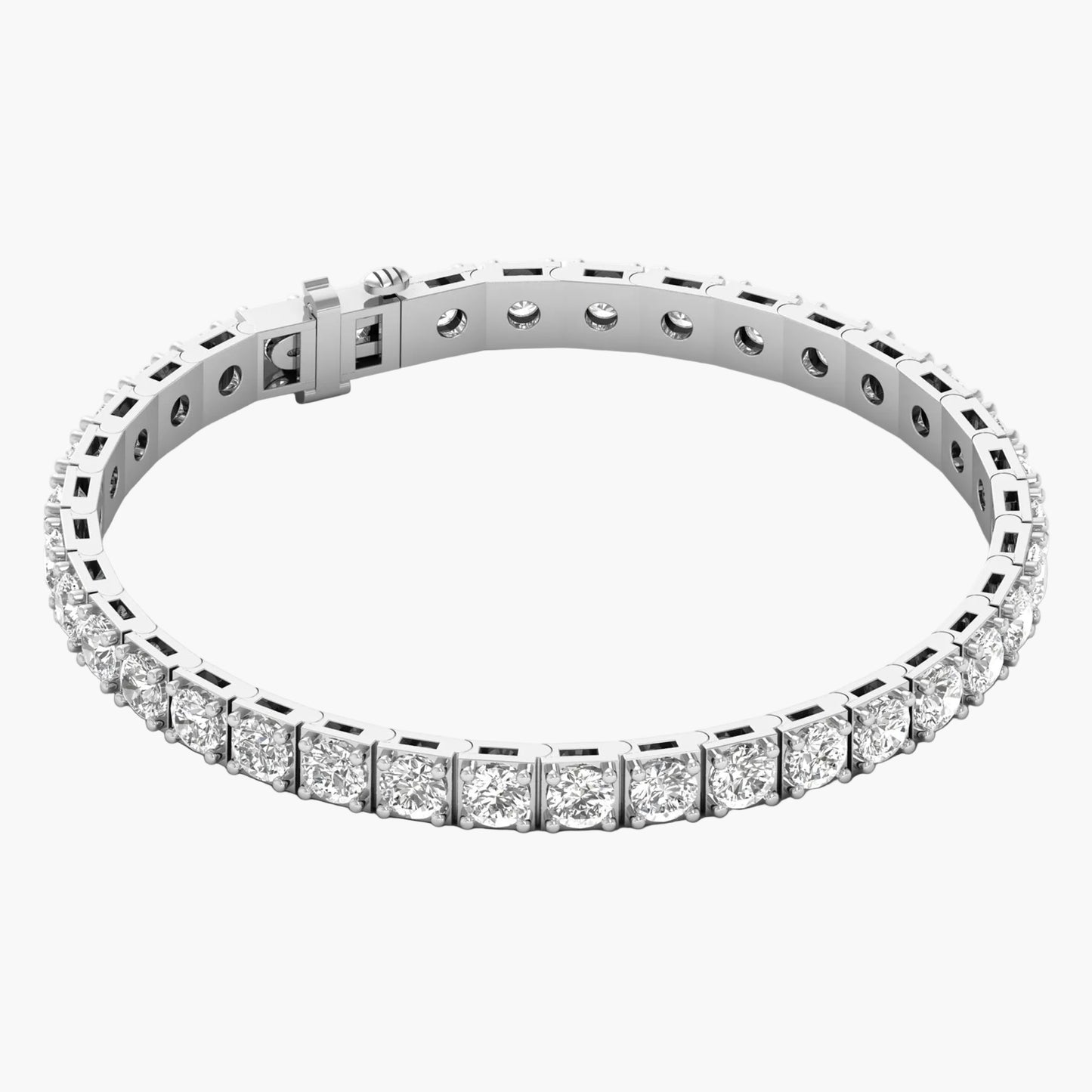 Cushion-Cut Bezel Tennis Diamond Bracelet