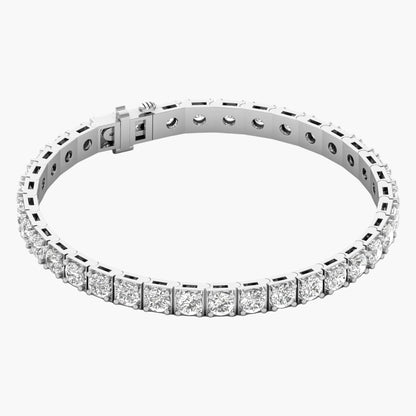 Cushion-Cut Bezel Tennis Diamond Bracelet
