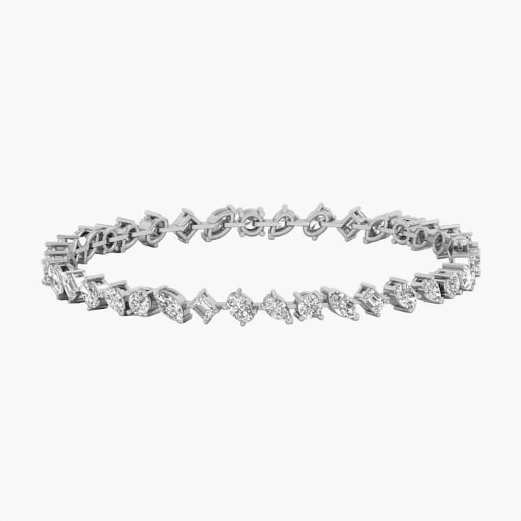 Radiant Multi-Cut Diamond Tennis Bracelet
