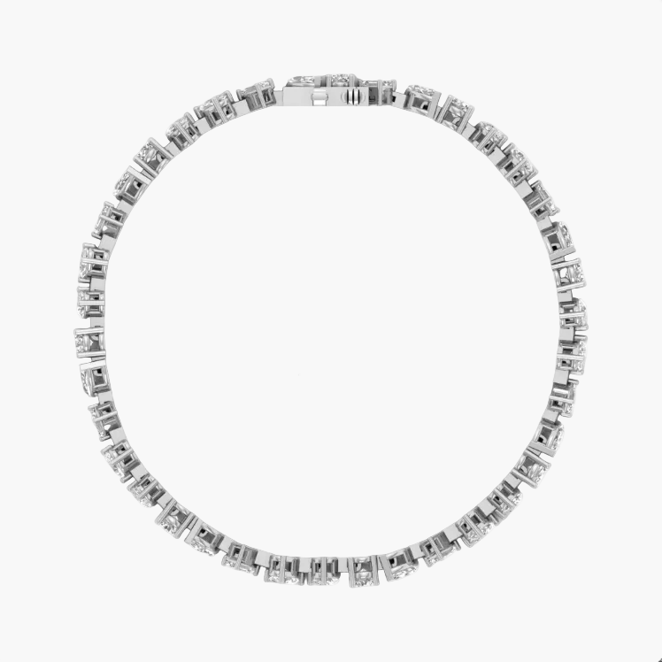 Radiant Multi-Cut Diamond Tennis Bracelet