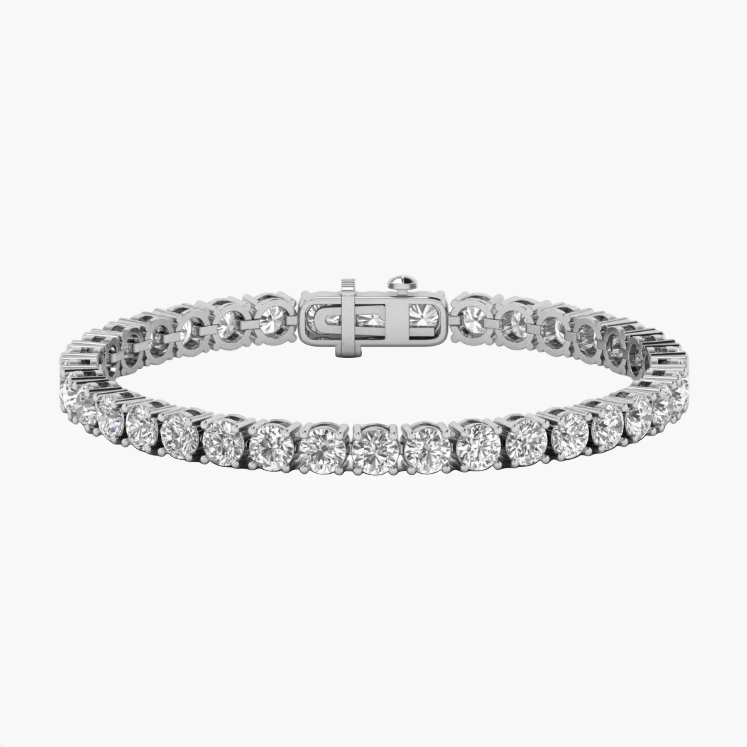 Diamond bracelet on a white background