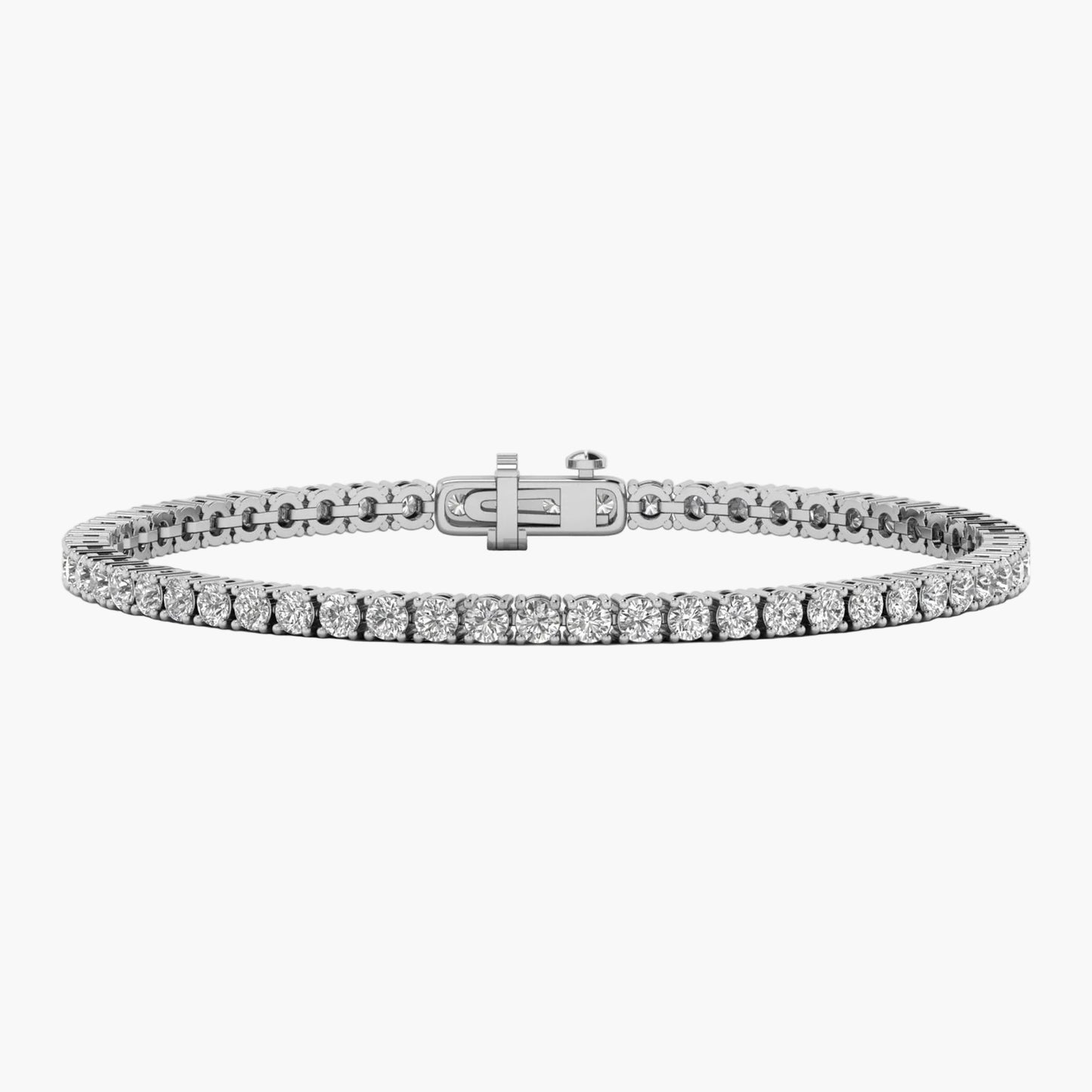 Diamond bracelet on a white background