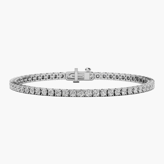 Diamond bracelet on a white background
