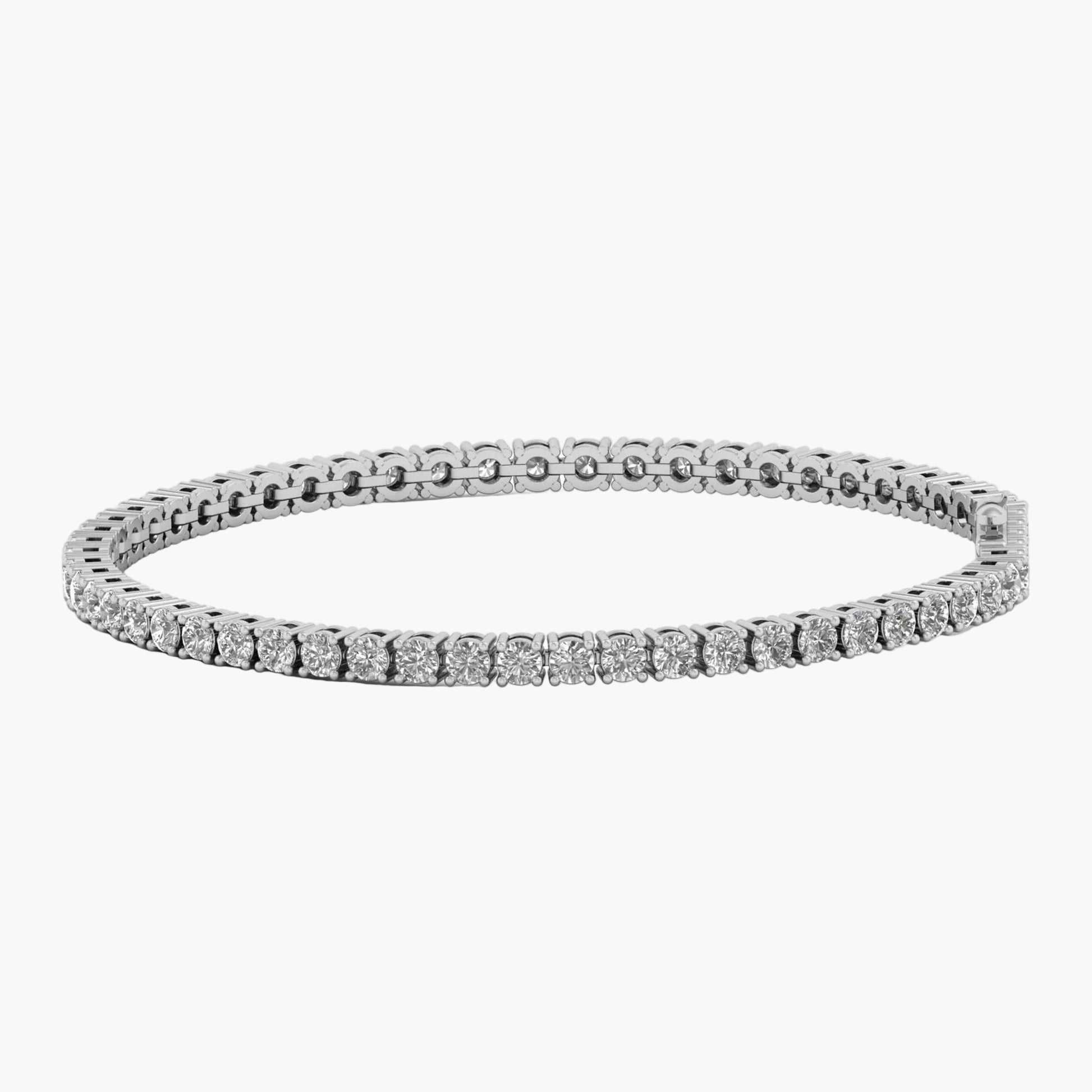 Silver bracelet with diamonds on a white background, branded 'Green Lab'.