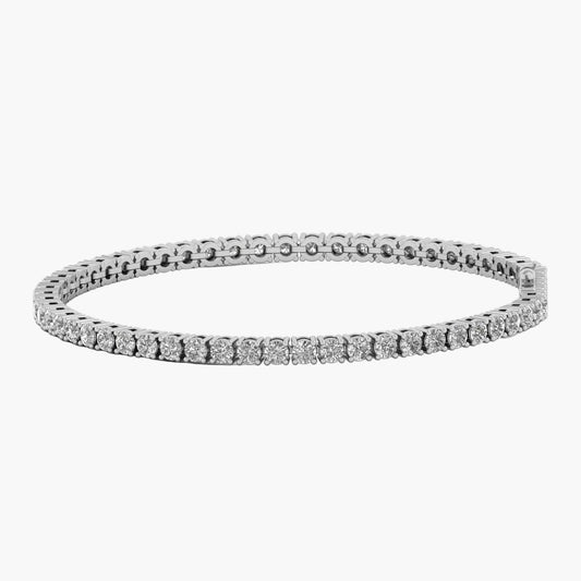 Silver bracelet with diamonds on a white background, branded 'Green Lab'.