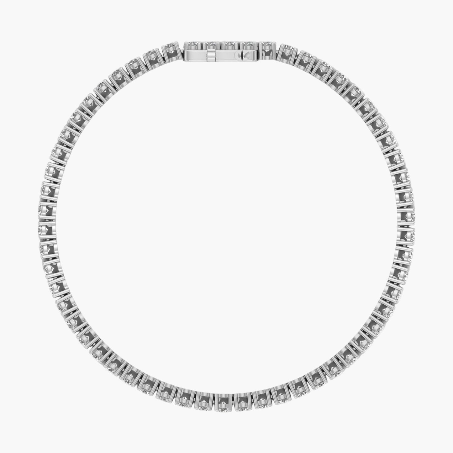 Silver bracelet with small stones on a white background, branded 'Green Lab'.