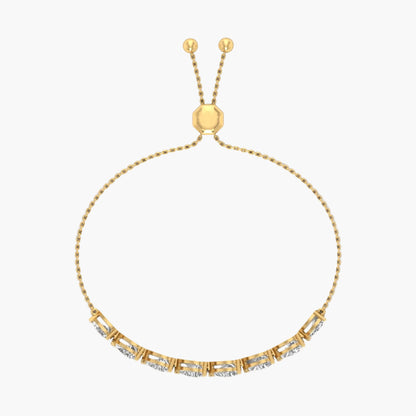 Gold bracelet with gemstones on a white background