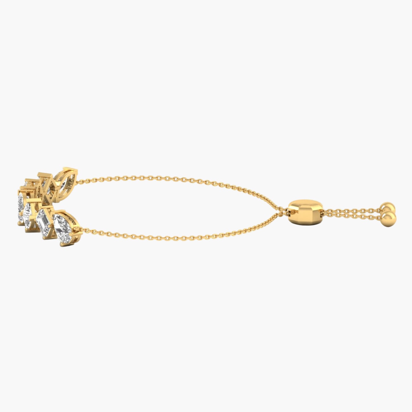Scattered Shapes Bolo Diamond Bracelet