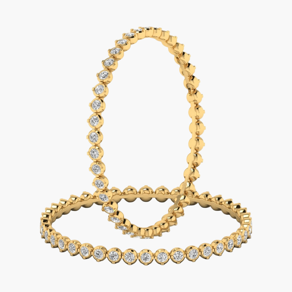 Aureo Orbit Single Diamond Bangle