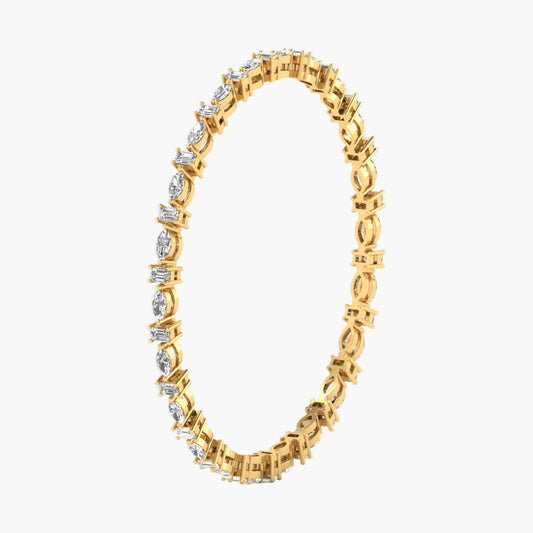 Moonpetal Single Diamond Single Bangle