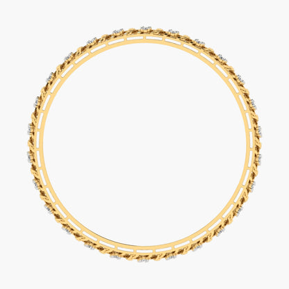 Gold bracelet with small stones on a white background, branded 'Green Lab'.
