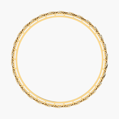 Gold bracelet with embedded stones on a white background, branded 'Green Lab'.