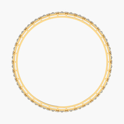 Gold bracelet with embedded stones on a white background, branded 'Green Lab'.
