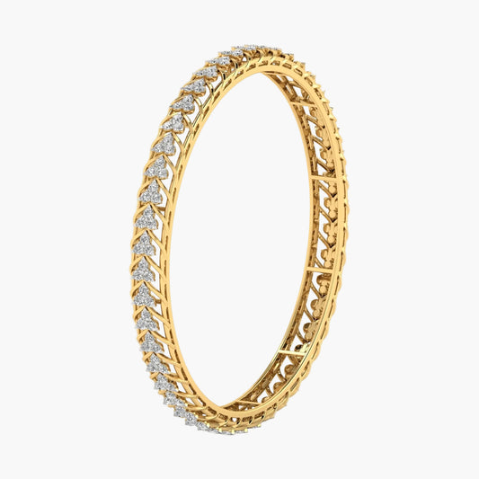 Gold ring with diamond accents on a white background, branded 'Green Lab'.