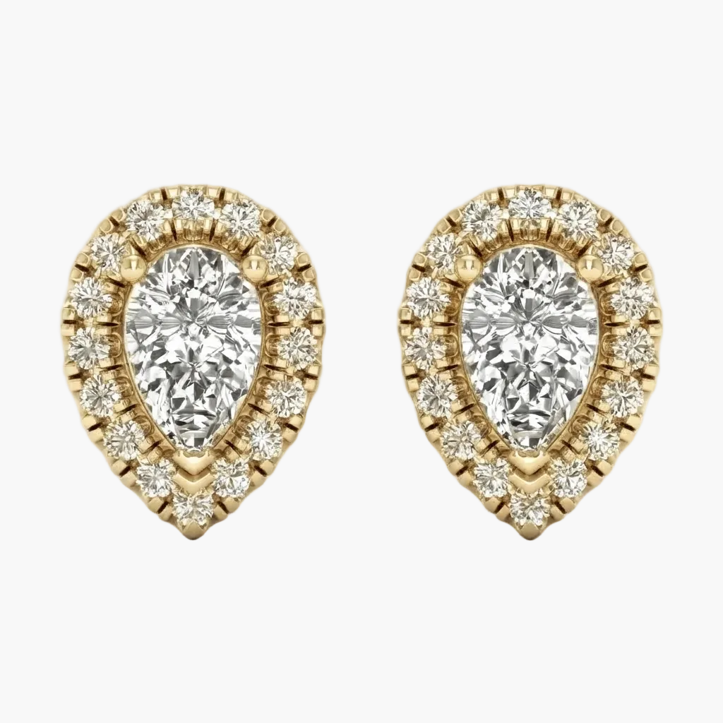 Radiant Drop-Frame Diamond Cluster Earrings