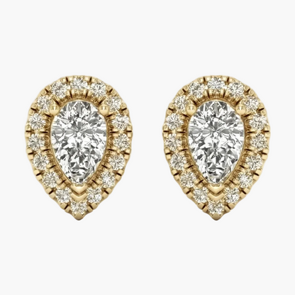 Radiant Drop-Frame Diamond Cluster Earrings