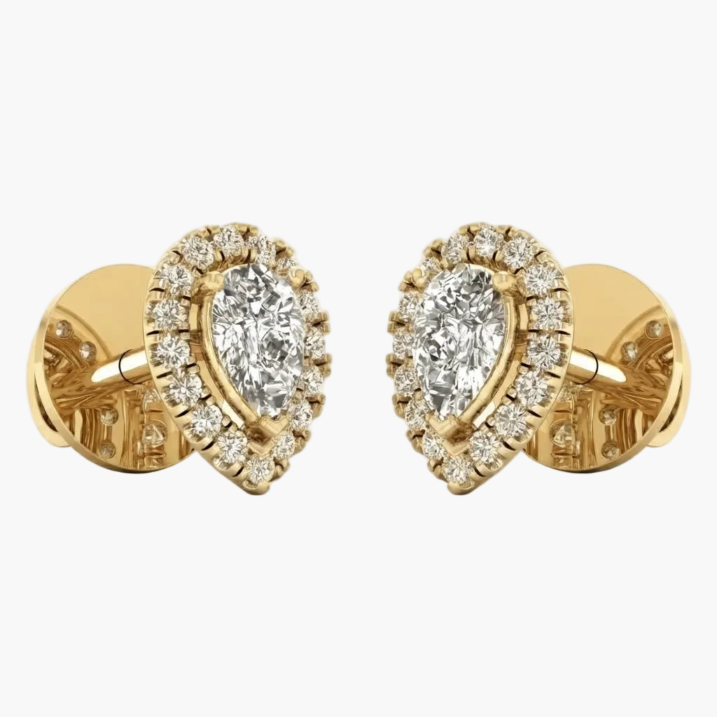Radiant Drop-Frame Diamond Cluster Earrings