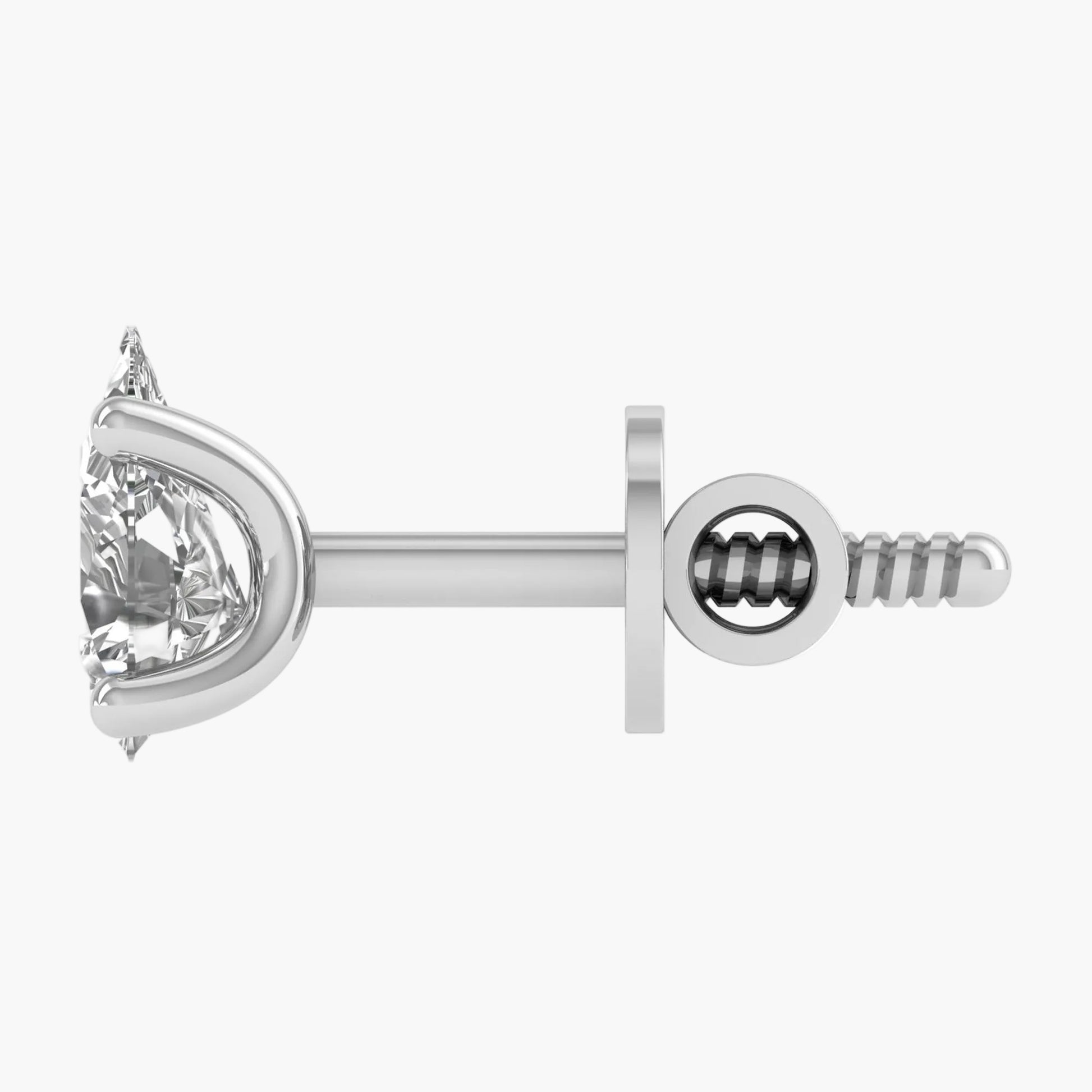 Diamond earring on a white background
