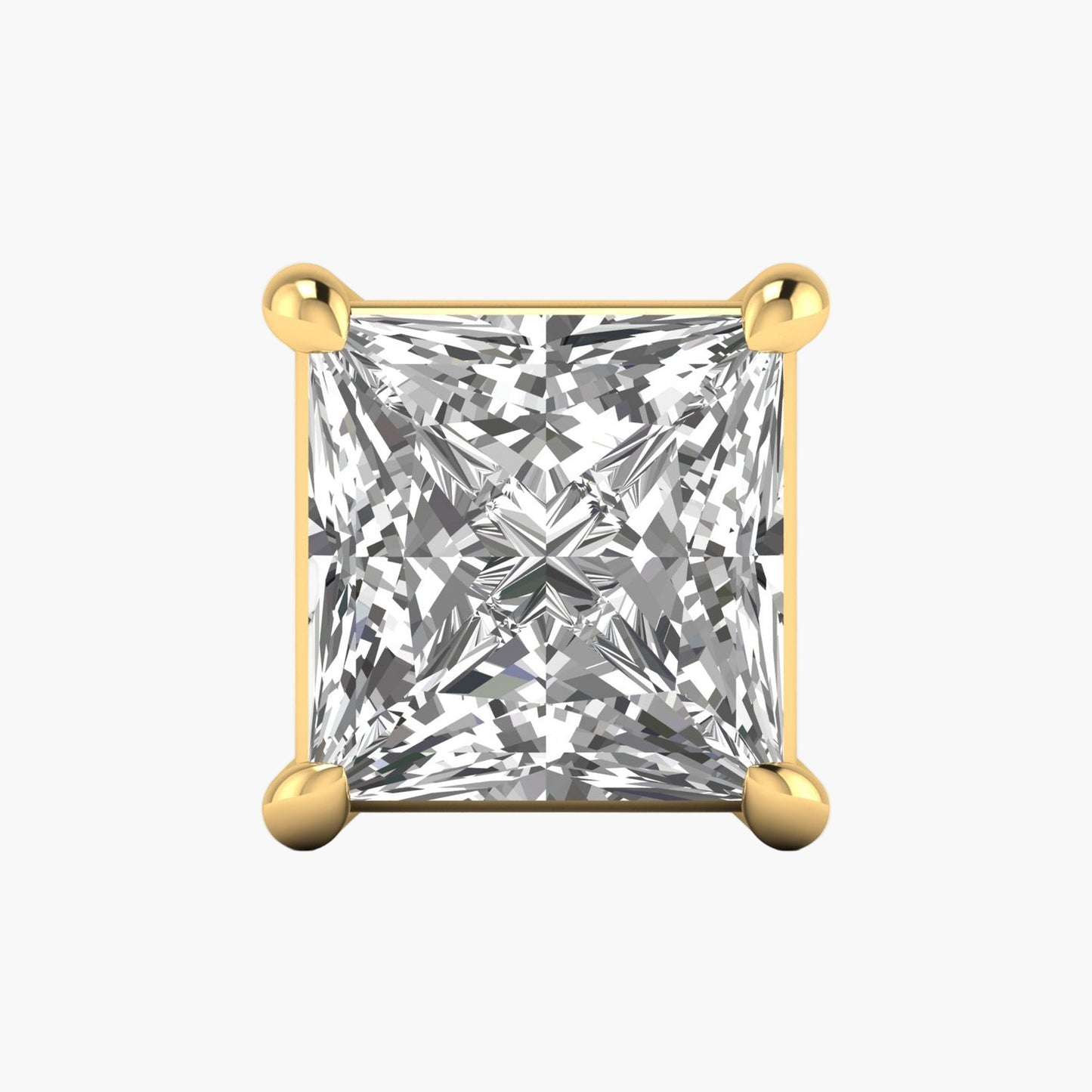 0.37 Carat Square Men Diamond Studs
