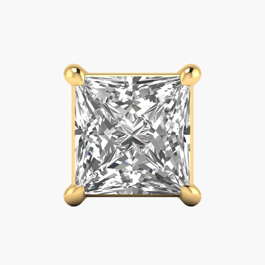 0.37 Carat Square Men Diamond Studs