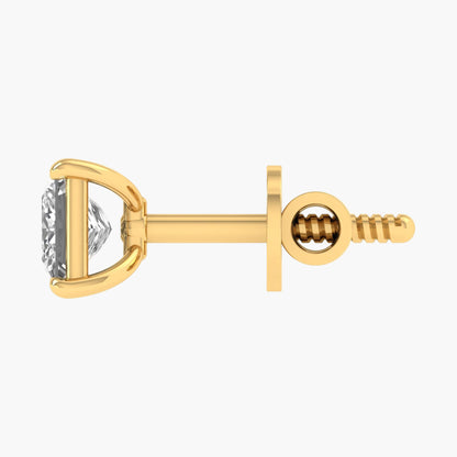 0.37 Carat Square Men Diamond Studs