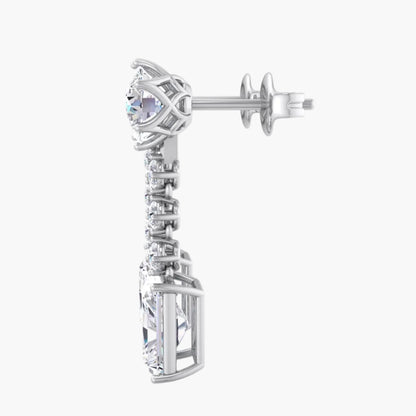 Diamond earring on a white background