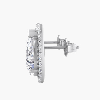Diamond earring on a white background