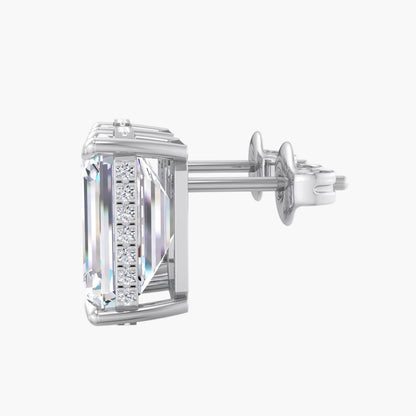 Diamond earring on a white background