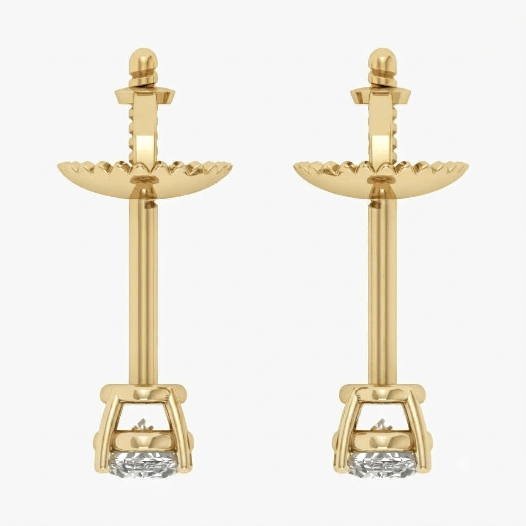 Signature Minimalist Oval Diamond Earrings