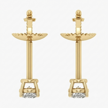 Signature Minimalist Oval Diamond Earrings