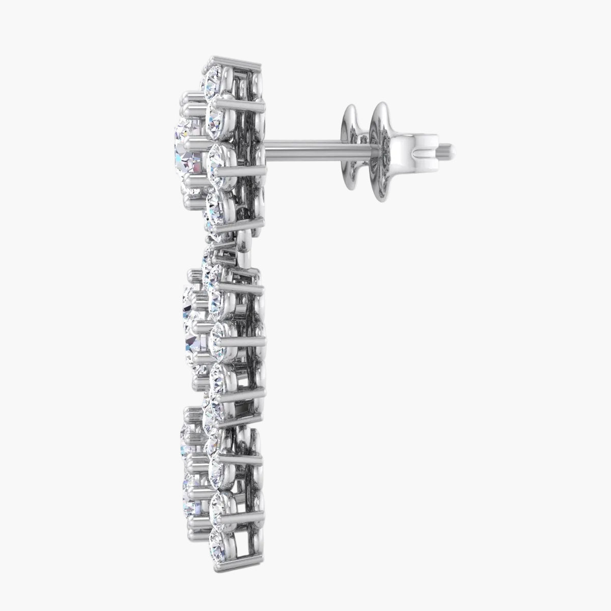 Diamond earring on a white background