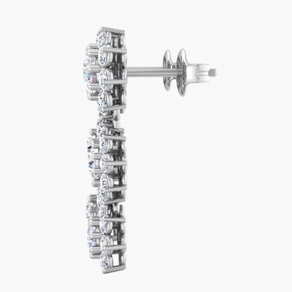 Diamond earring on a white background